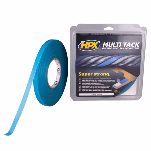 Dubbelzijdige Multi Tack tape - semi-transparant 12mm x 25m - 00105199 01 small - 00105199