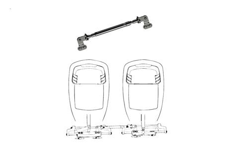 Ultraflex A95-32 Koppelstang tbv dual UC128-OBF, 660-818mm - 00123050 01 small - 00123050