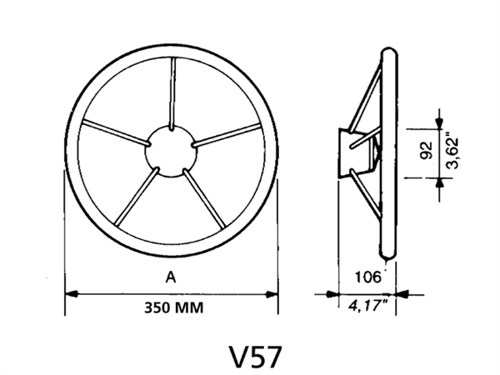 Ultraflex Stuurwiel V57 - Zwart 350mm - 00183016 02 small - 00183016