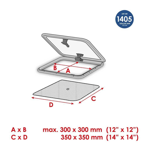 Waterline Muskietennet vluchtluik 35x35 cm (1405) - 00200758 03 small - 00200758