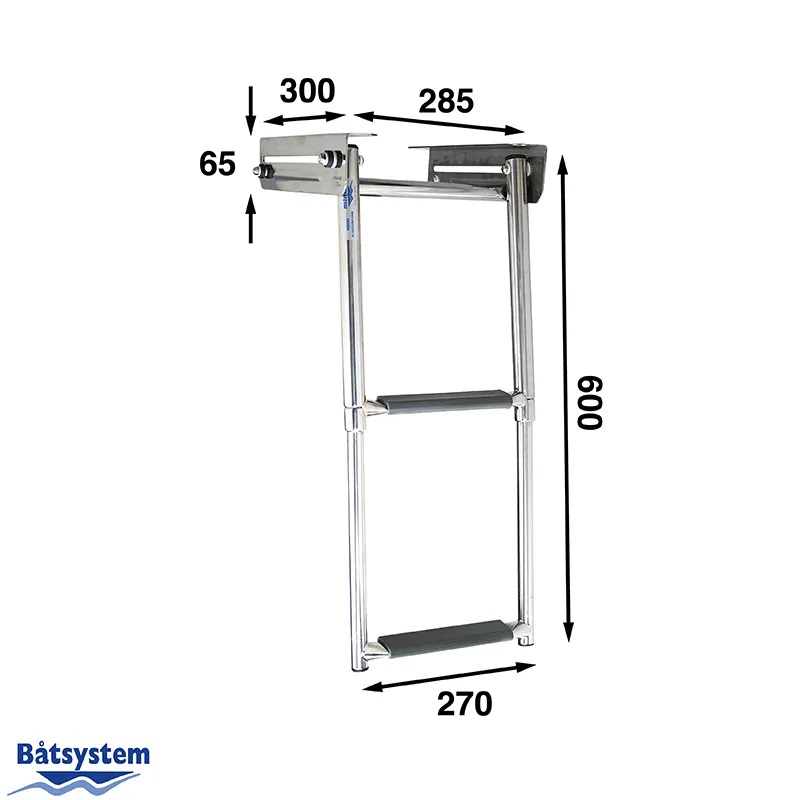 B&aring;tsystem telesc. ladder, 2 treden, 600 mm, BKT72 - 00302033 2 - 00302033