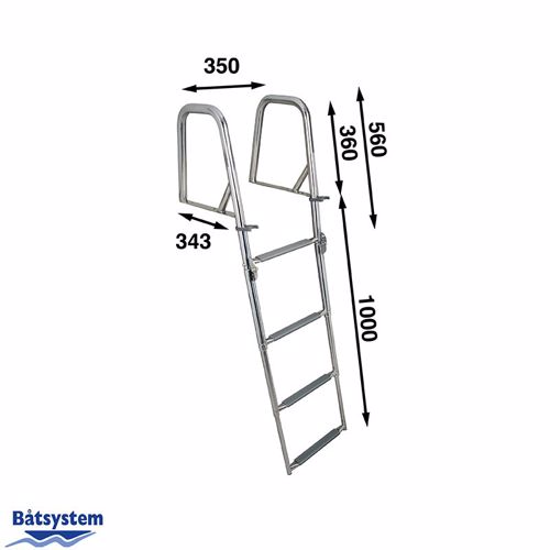 B&aring;tsystem RVS zwemtrap, 4  treden, BUT47 - 00302061 02 small - 00302061
