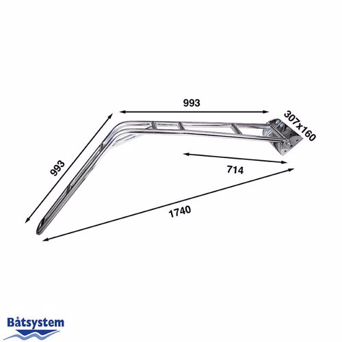 B&aring;tsystem Davit &Oslash;42 mm tube/pair, including block kit, - 00302203 02 small - 00302203