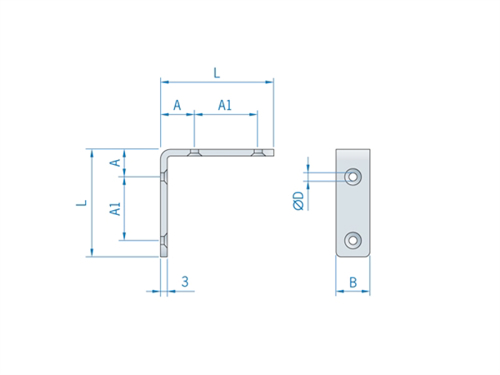 Haakse Bev. Beugel Rvs, 50x50x12mm - 00304362 2 - 00304362