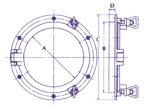 Ronde Patrijspoort 200mm, Messing Gepolijst - 00310213 02 small - 00310213