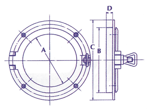 Ronde Patrijspoort 125mm, Messing Gepolijst - 00310219 02 small - 00310219