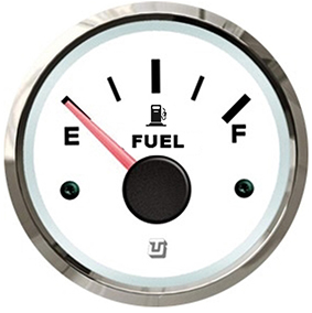Uflex Ultrawhite SS Fuel level gauge E -1/2- F - 0-190 Ohm - 00331127 01 2 - 00331127