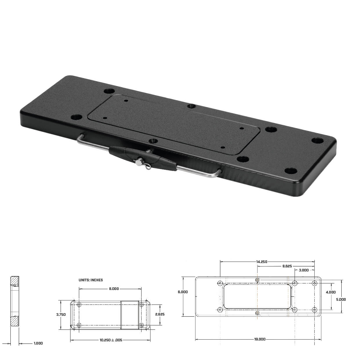 Minn Kota boegplaat MKA-23 Composite Ultrex Fortrex - 00449020 2 - 00449020