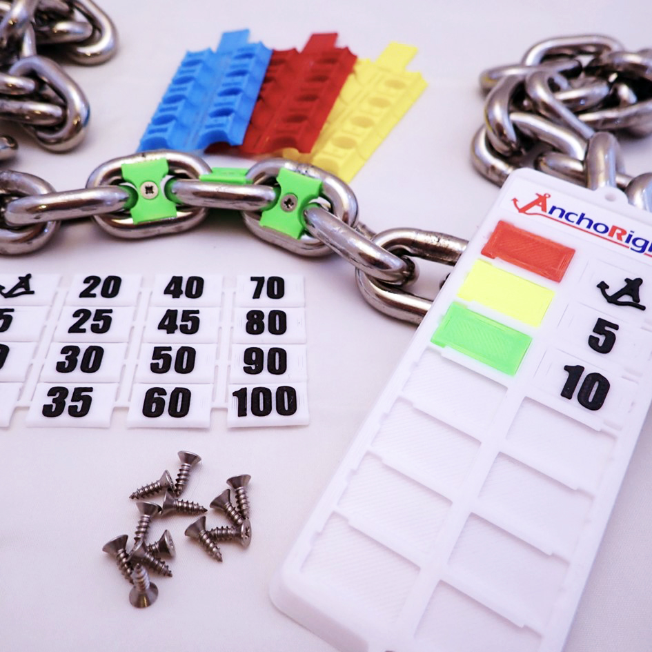 Anchoright kettingmarkeerset- 8mm 5/6" ketting - 8 kleuren (40 markers) - 00500000 10 17 - 00500001