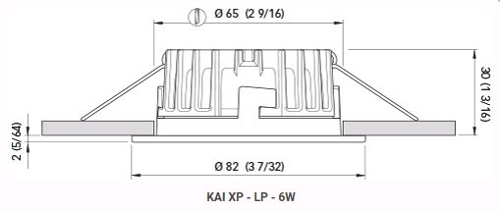 KAI XP  LP LED WARM 6W 1030 RVS (veermontage) - 00520735 02 small - 00520735