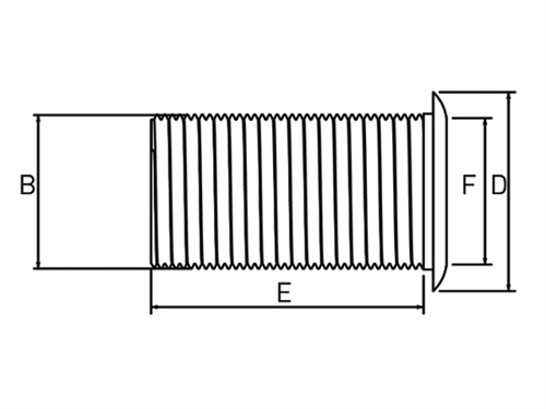 Nylon doorvoer 1&frac12;", RVS flens, L=63mm - 00559029 02 small - 00559029