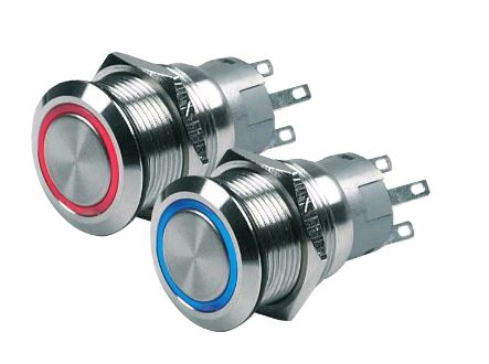 BEP buzzer en warninglight metaal 12v red led - 00599140 01 small - 00599140