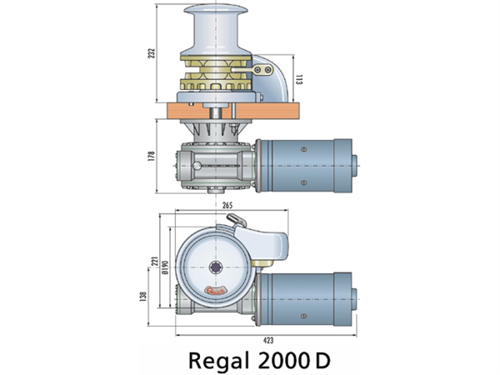 Quick Regal 2000W/24V/12mm met kaapstander, ketting SB - 00632020 02 small - 00632020