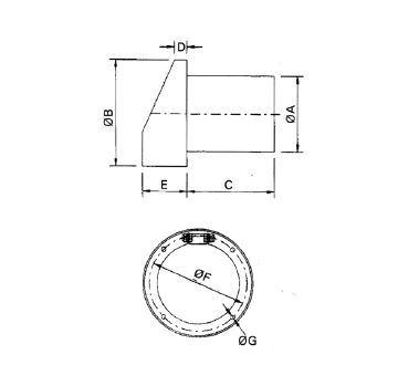 Rvs Huiddoorvoer + Klep 3"/76mm - 01510007 03 small - 01510007