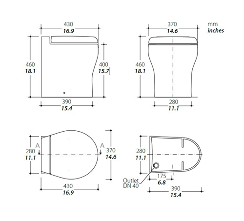 Tecma Elegance 2G, 230V, Hoog, Poly SoftClose, Multiframe - 10111128 02 small - 10111128