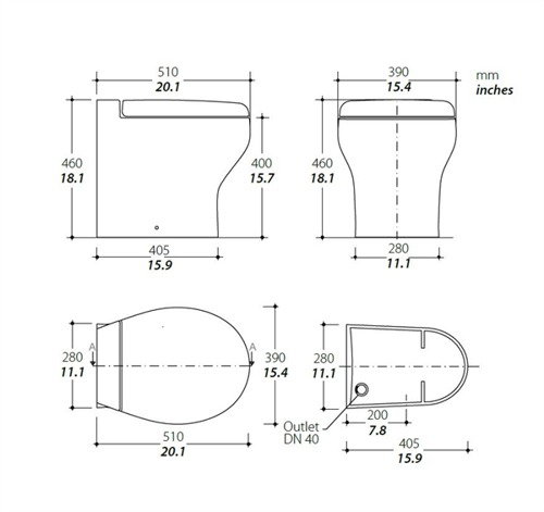 Tecma Silence Plus 2G, 12V, Hoog, Poly B+D, All-In-One 2-knops, solenoid - 12111150 02 small - 12111150