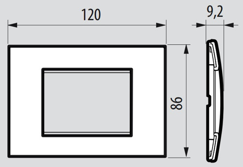 Tecma Multiframe 2 knops bedieningspaneel SFT - 26000184 02 small - 26000184