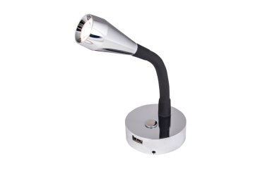 B&Aring;TSYSTEM Wandlamp LEIA SX1 USB Chroom/Zwart