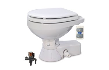 JABSCO Elektrisch toilet Quiet Flush Compact met solenoid