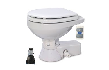 JABSCO Elektrisch toilet Quiet Flush Compact met spoelwaterpomp