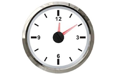 UFLEX Quartz klok Ultra White SS