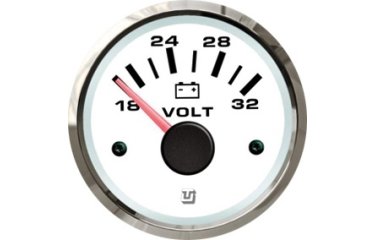 UFLEX Voltmeter Ultra White SS