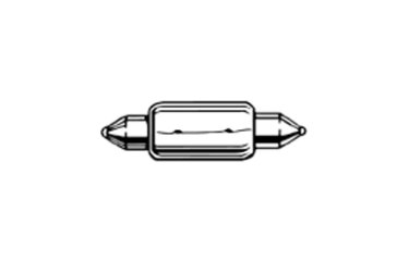 Perko Gloeilampje Buis 28,5mm 12V/10W, 2x/blister