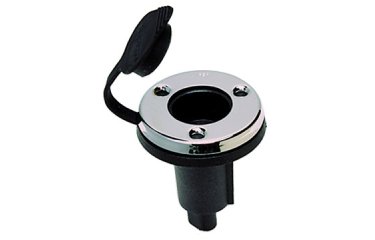 Perko 1045 ronde basis 0&deg; 2-pins Chroom-Zwart